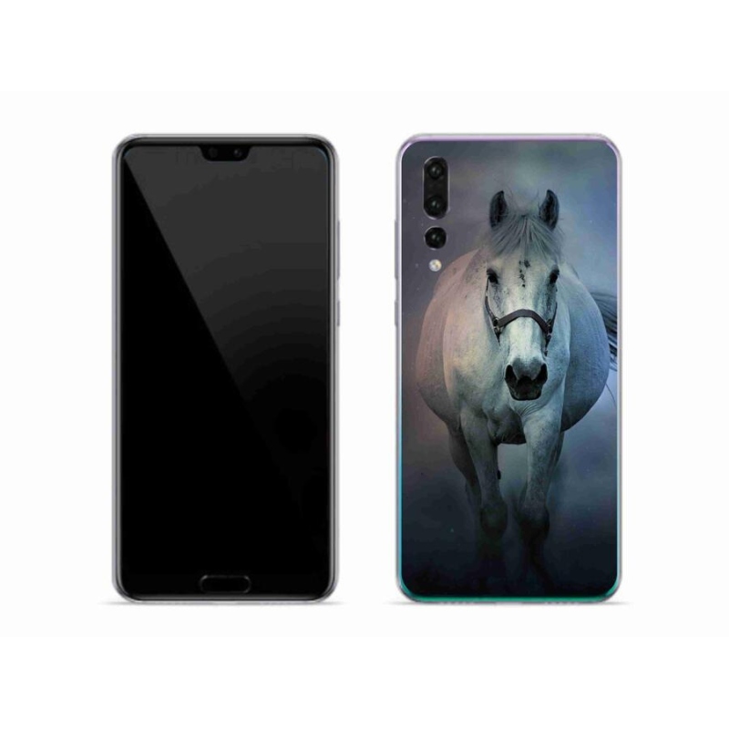 Gél tok mmCase a Huawei P20 Pro számára - futó fehér ló