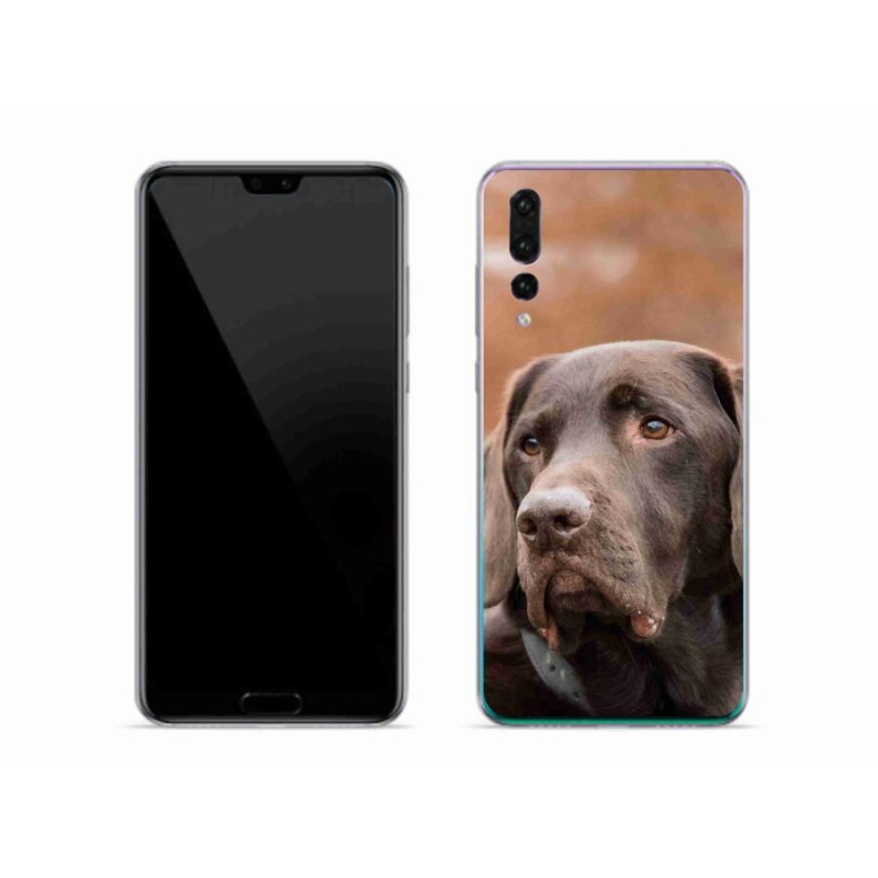 Gél tok mmCase mobiltelefonhoz Huawei P20 Pro - barna labrador
