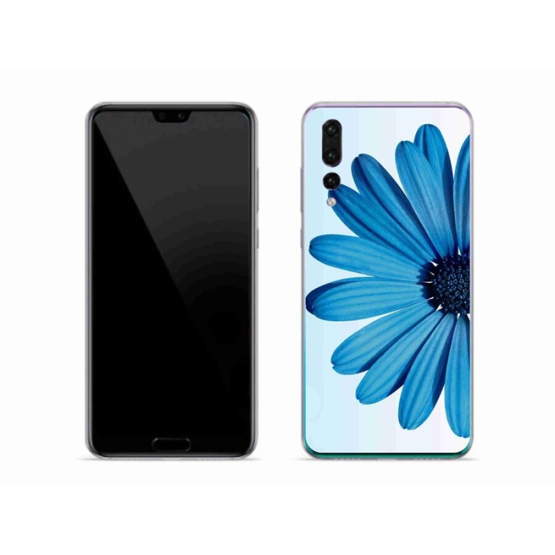 Gél tok mmCase mobiltelefonhoz Huawei P20 Pro - kék margaréta