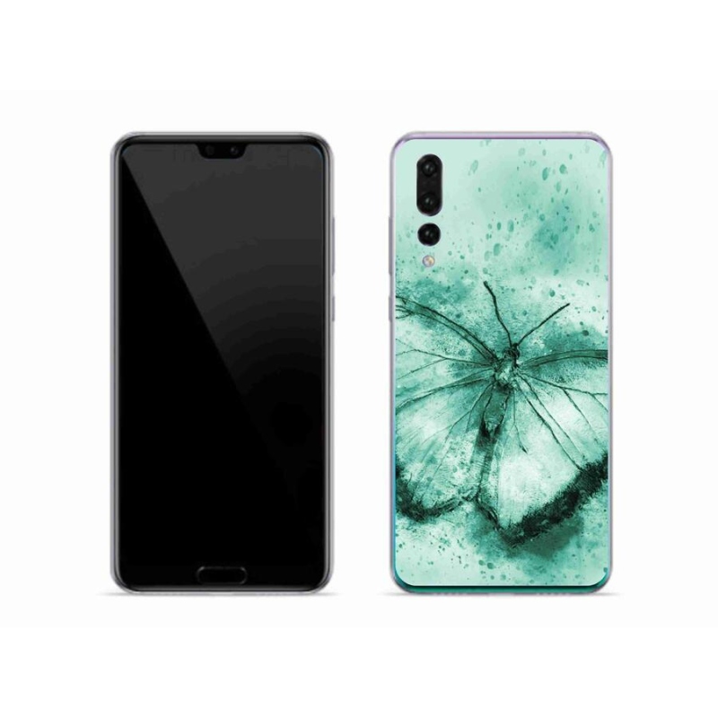 Gél tok mmCase a Huawei P20 Pro készülékhez - zöld pillangó