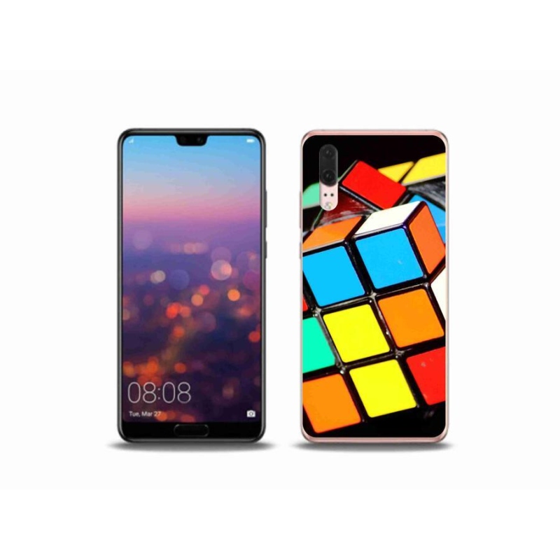 Gél tok mmCase mobil Huawei P20 - Rubik-kocka - mmCase mobil Huawei P20 - Rubik-kocka