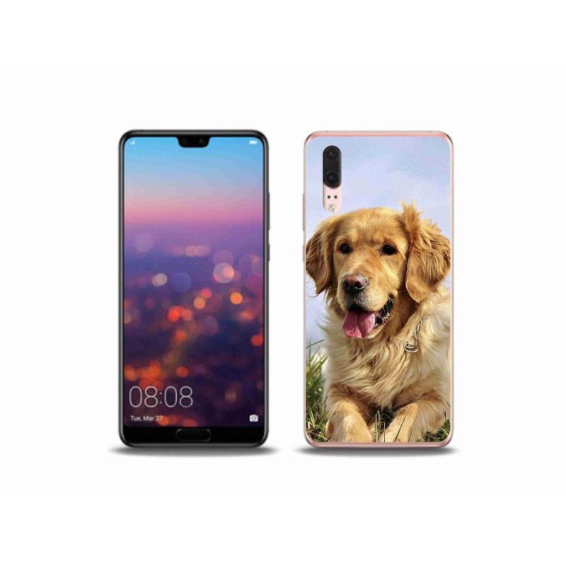 Gél tok mmCase a mobil Huawei P20 - arany retrieverhez