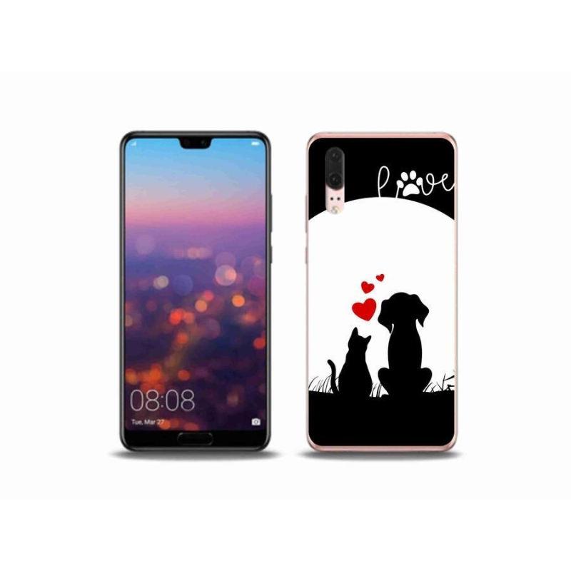Gél tok mmCase mobil Huawei P20 - állati szeretet