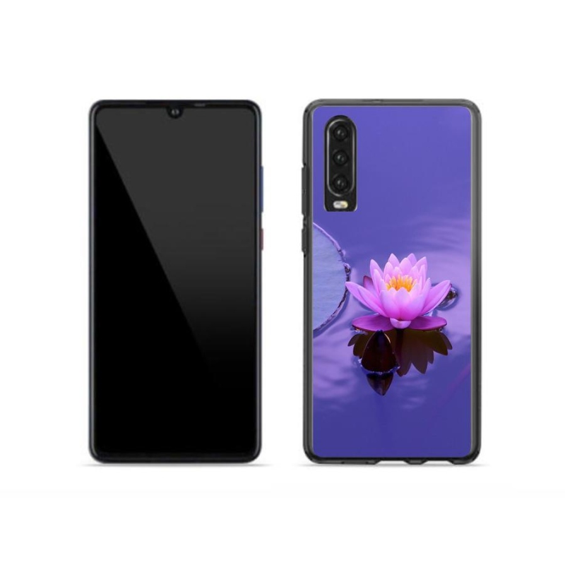 Gél tok mmCase mobil Huawei P30 - virág a felületen