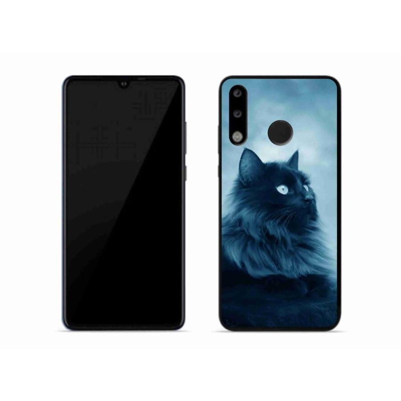 Gél tok mmCase mobil Huawei P30 Lite - fekete macska 1