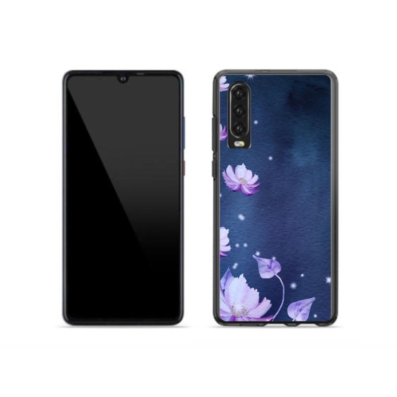 Gél tok mmCase a mobil Huawei P30-hoz - virághullás