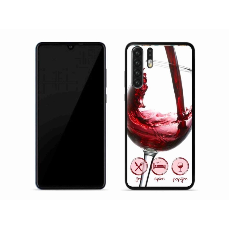 Gél tok mmCase mobiltelefonhoz Huawei P30 Pro - borospohár piros