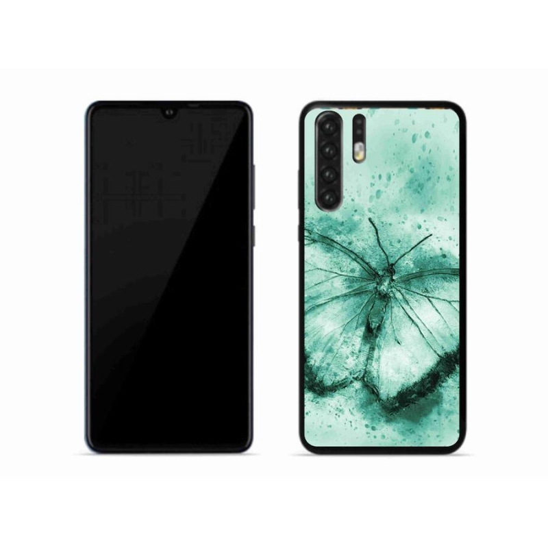 Gél tok mmCase a Huawei P30 Pro készülékhez - zöld pillangó