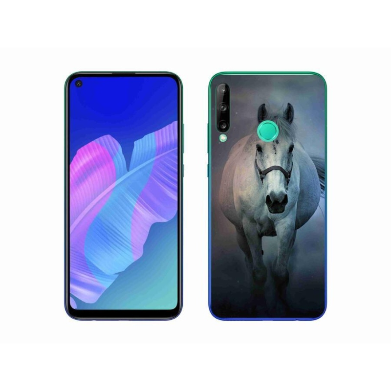 Gél tok mmCase a Huawei P40 Lite E számára - futó fehér ló