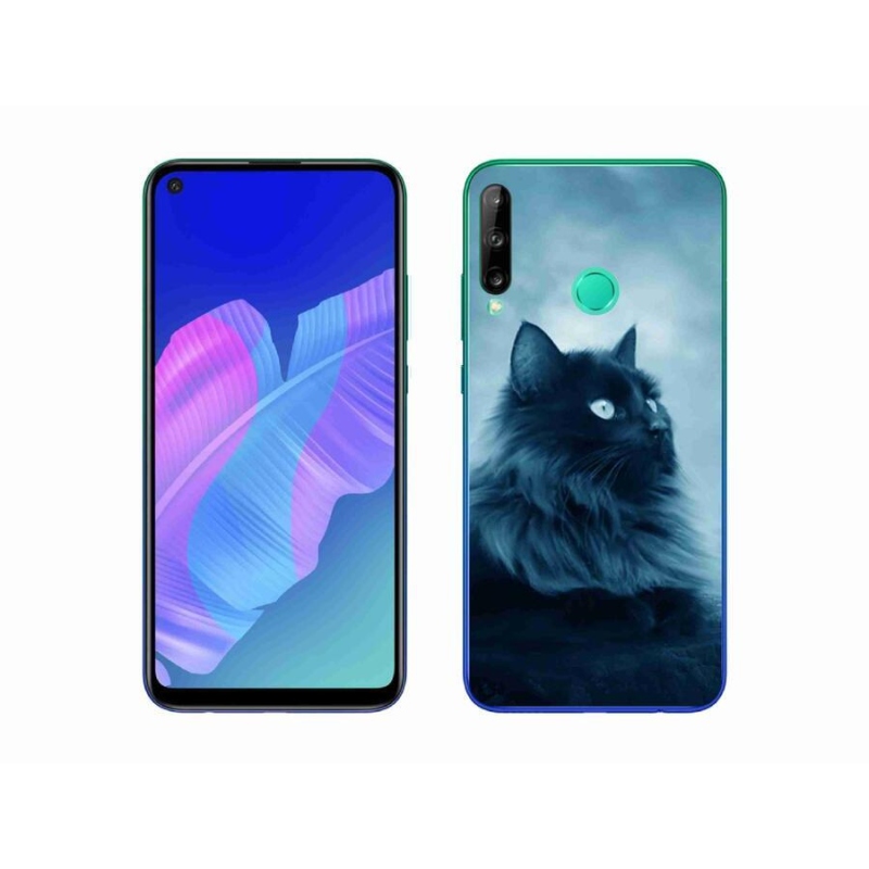 Gél tok mmCase mobiltelefonhoz Huawei P40 Lite E - fekete cat 1