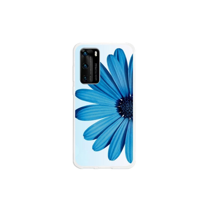 Gél tok mmCase mobiltelefonhoz Huawei P40 - kék margaréta