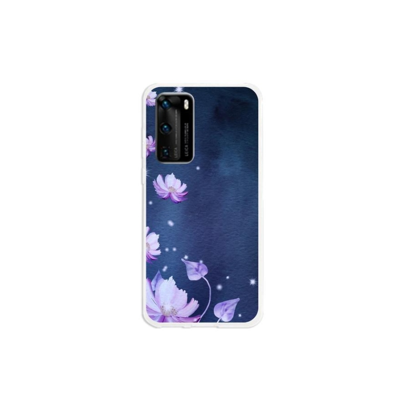 Gél tok mmCase a mobil Huawei P40-hez - virághullás