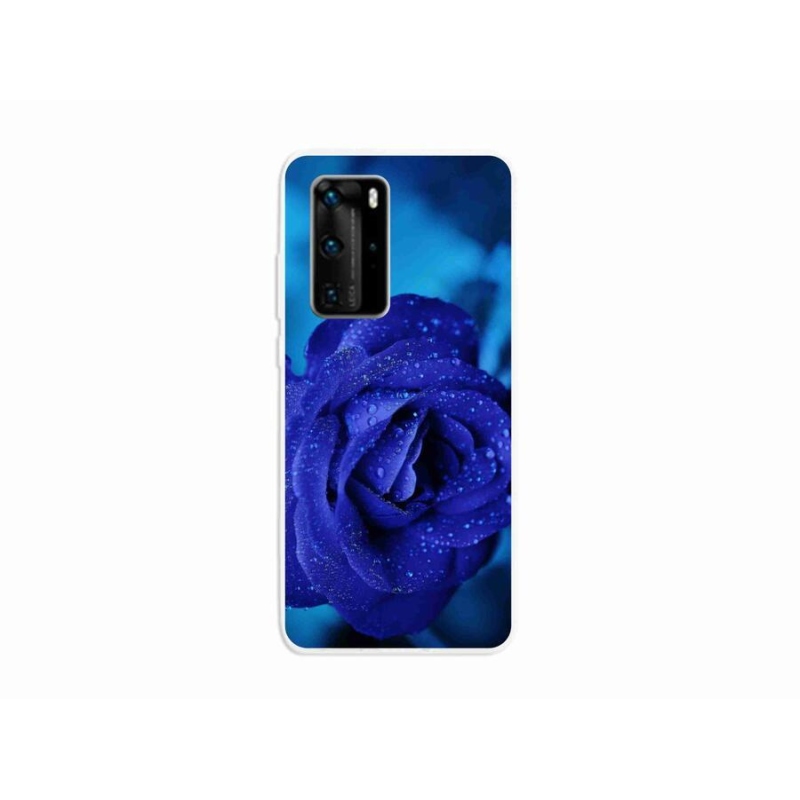Gél tok mmCase mobiltelefonhoz Huawei P40 Pro - kék rózsa