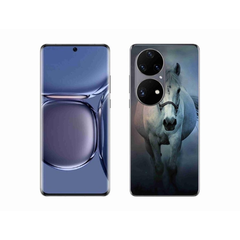 Gél tok mmCase a mobil Huawei P50 Pro - futó fehér lóhoz