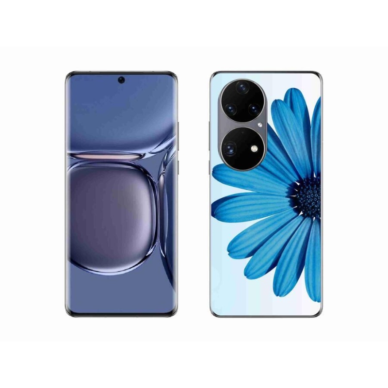 Gél tok mmCase mobiltelefonhoz Huawei P50 Pro - kék margaréta