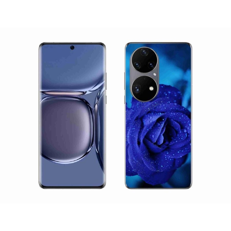Gél tok mmCase mobiltelefonhoz Huawei P50 Pro - kék rózsa