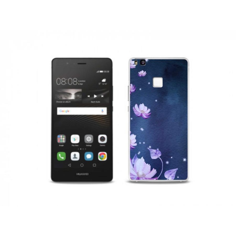 Gél tok mmCase a mobil Huawei P9 Lite készülékhez - hulló virágok