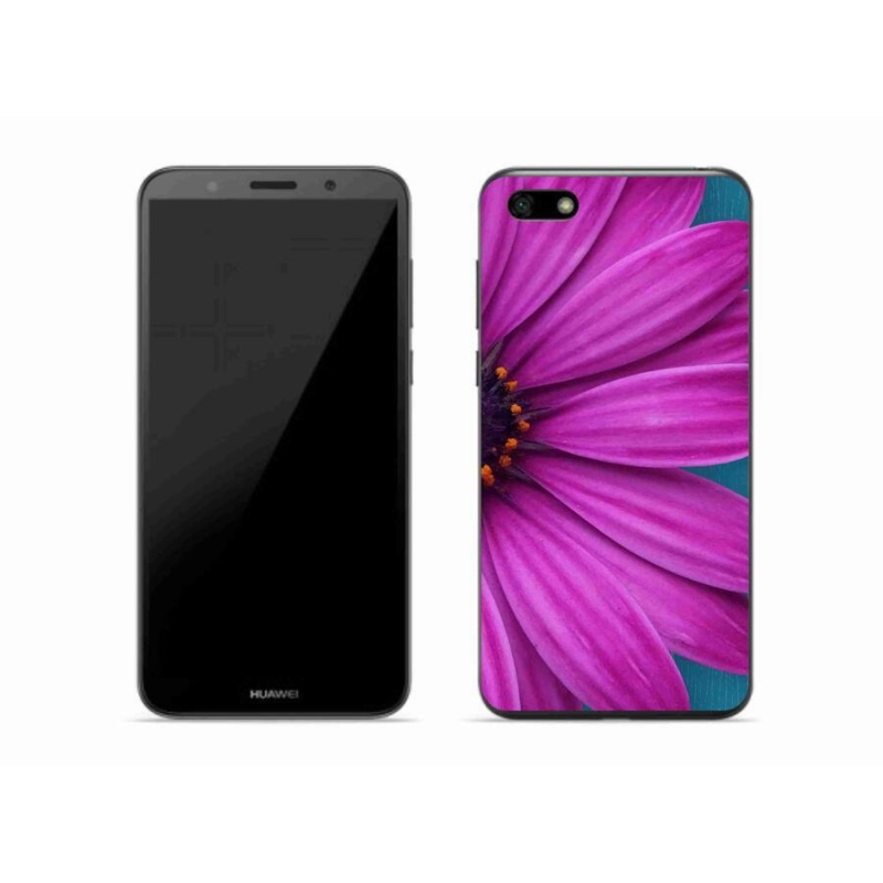 Gél tok mmCase mobiltelefonhoz Huawei Y5 (2018) - lila margaréta