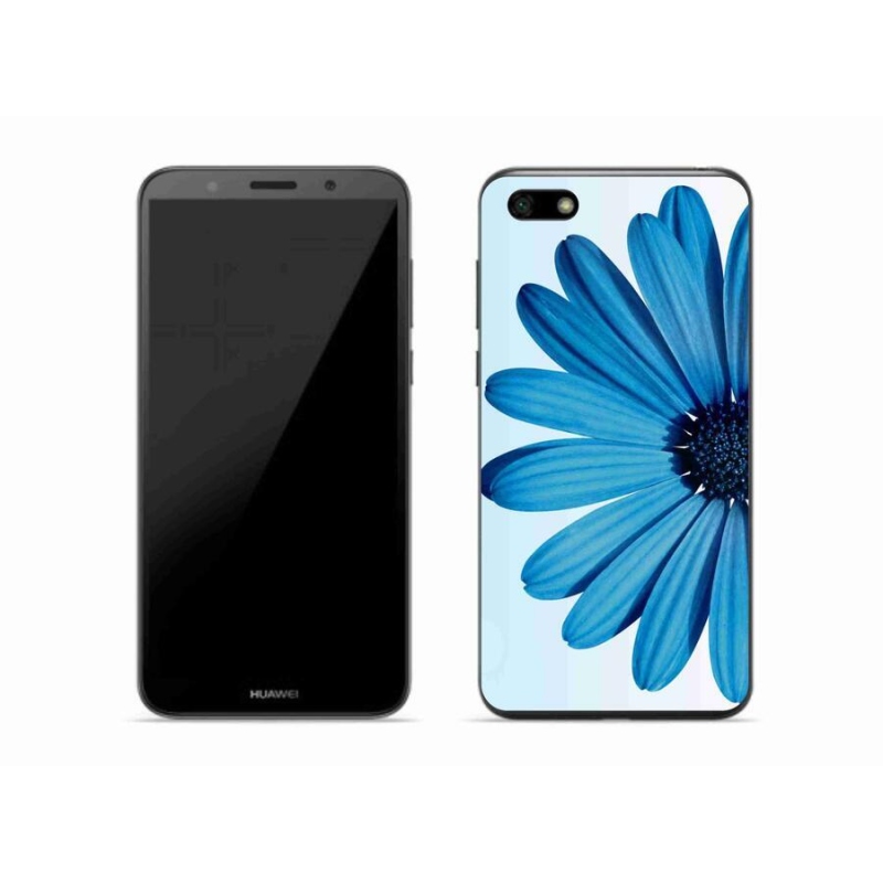 Gél tok mmCase mobiltelefonhoz Huawei Y5 (2018) - kék margaréta