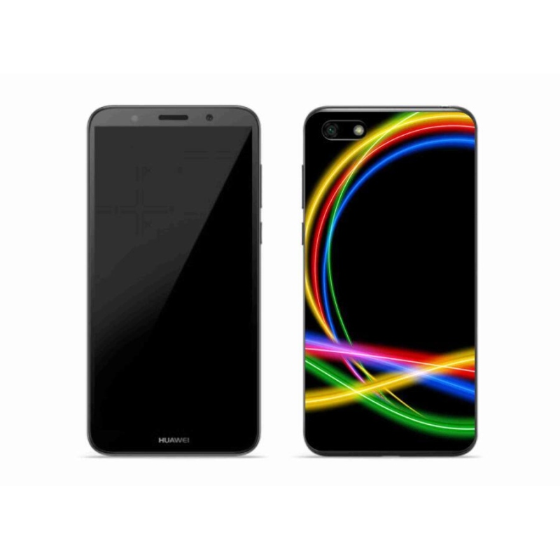 Gél tok mmCase a mobil Huawei Y5 (2018) - neon körökre