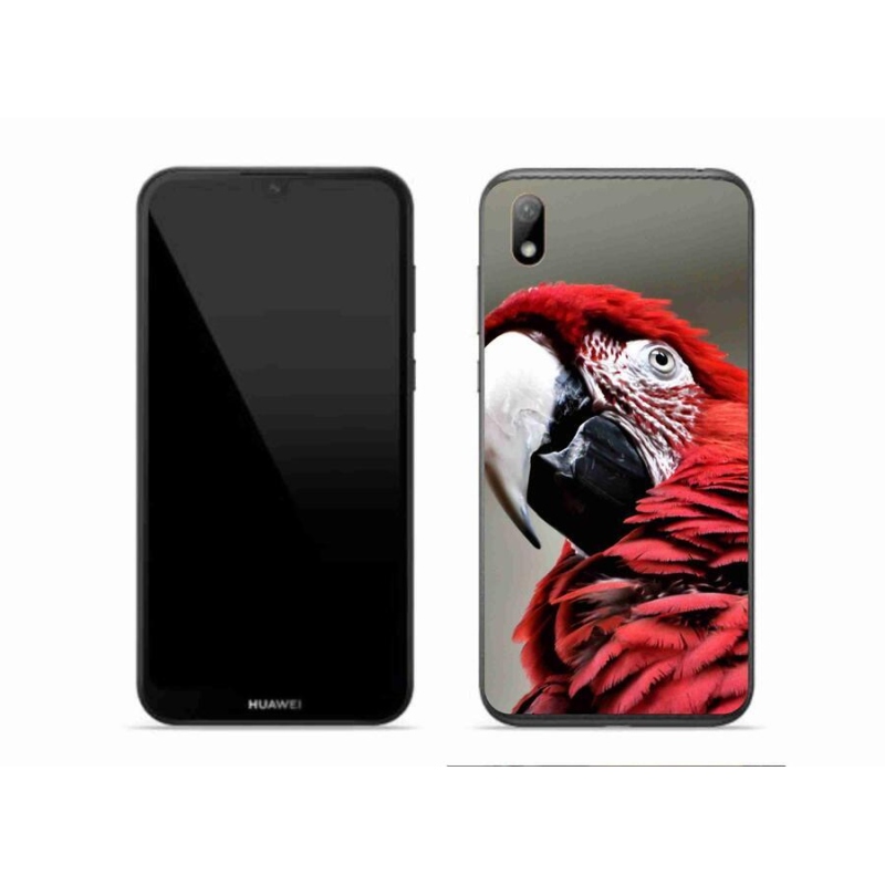 Gél tok mmCase mobiltelefonhoz Huawei Y5 (2019) - papagáj ara piros