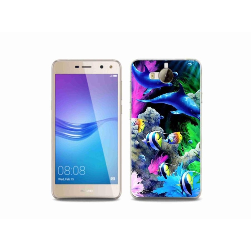 Gél tok mmCase a mobil Huawei Y6 (2017) - tengeri világhoz