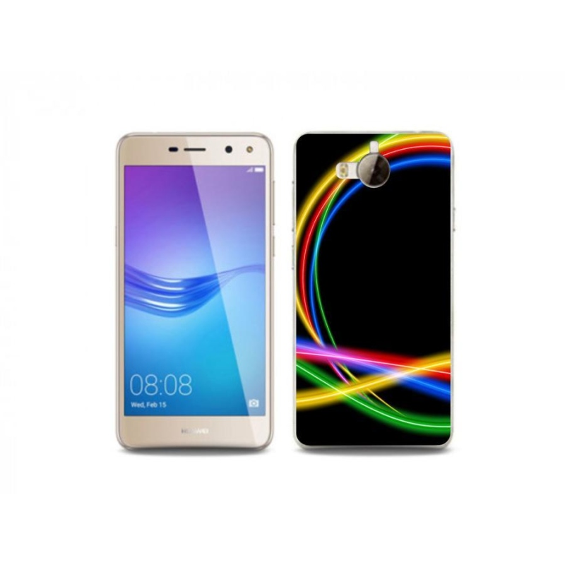 Gél tok mmCase a mobil Huawei Y6 (2017) - neon körökre