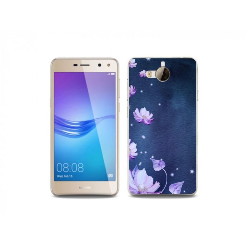 Gél tok mmCase a mobil Huawei Y6 (2017) számára - hulló virágok