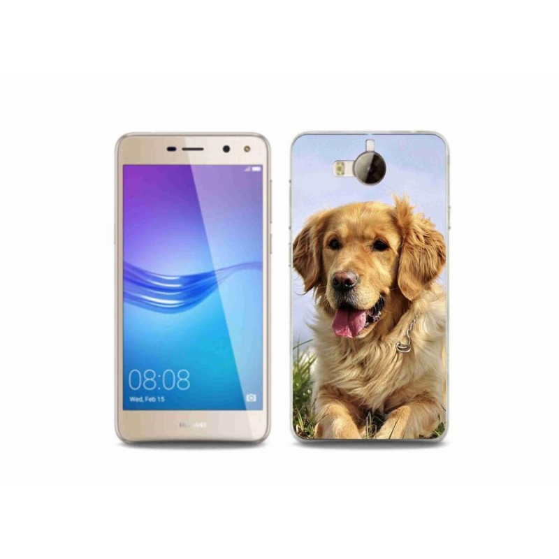 Gél tok mmCase a mobil Huawei Y6 (2017) - arany retrieverhez