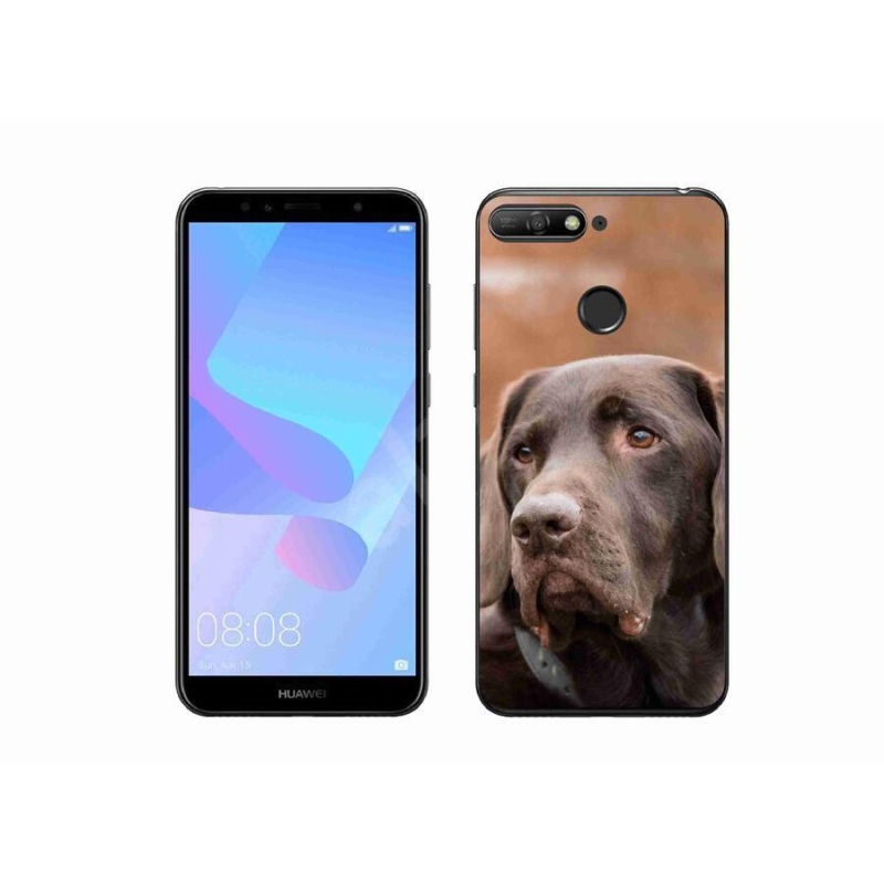Gél tok mmCase a mobil Huawei Y6 Prime 2018 - barna labradorhoz
