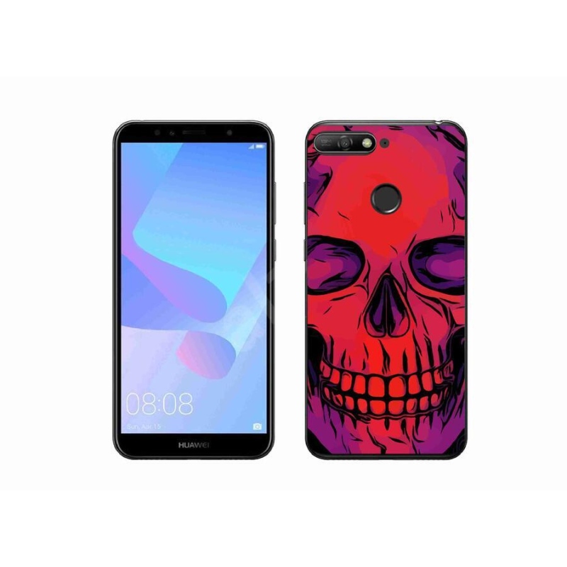 Gél tok mmCase a mobil Huawei Y6 Prime 2018 - koponya számára