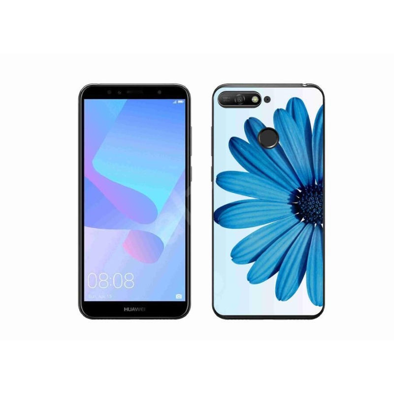Gél tok mmCase mobil Huawei Y6 Prime 2018 - kék margaréta