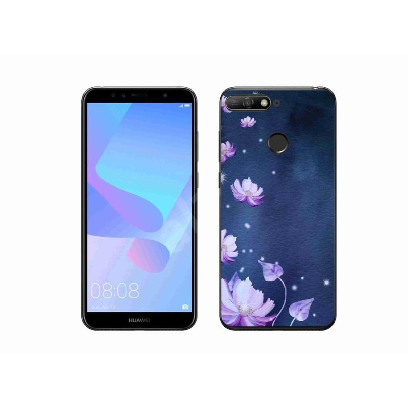 Gél tok mmCase a mobil Huawei Y6 Prime 2018-hoz - virághullás