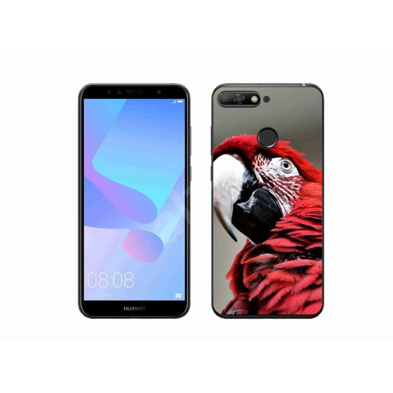 Gél tok mmCase mobiltelefonhoz Huawei Y6 Prime (2018) - papagáj ara piros