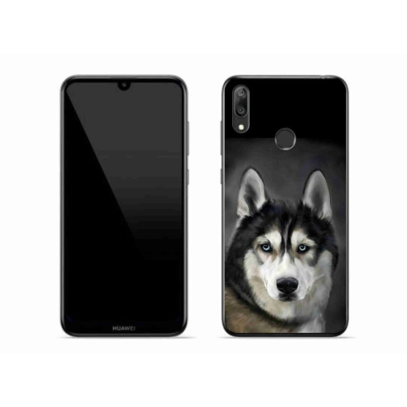 Gél tok mmCase mobil Huawei Y7 (2019) - husky