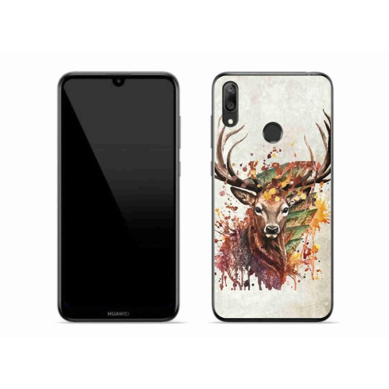 Gél tok mmCase a mobil Huawei Y7 (2019) - szarvas 1