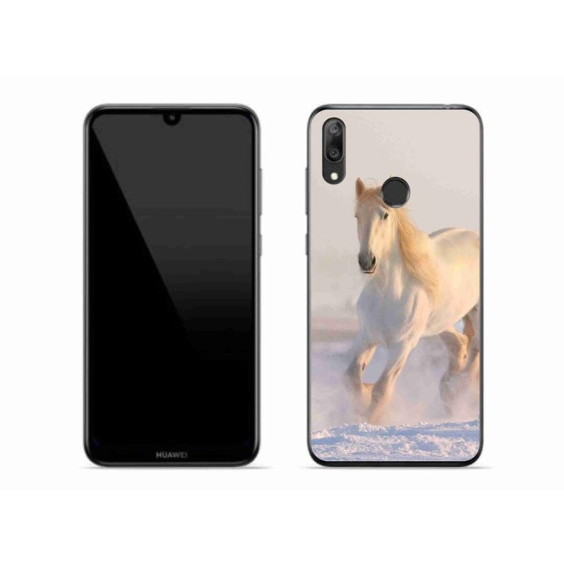 Gél tok mmCase mobil Huawei Y7 (2019) - ló a hóban
