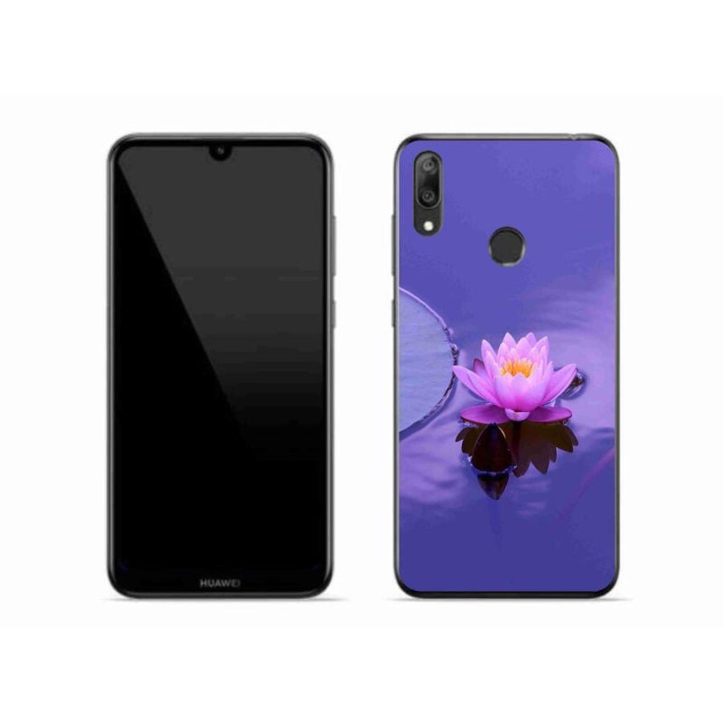 Gél tok mmCase mobil Huawei Y7 (2019) - virág a felületen