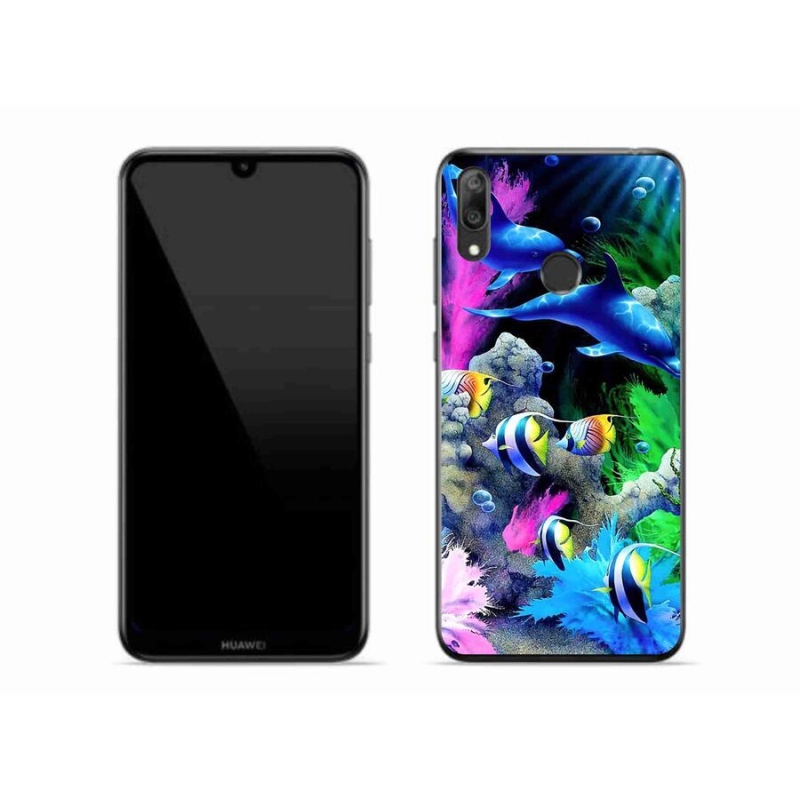 Gél tok mmCase mobil Huawei Y7 (2019) - tengeri világ
