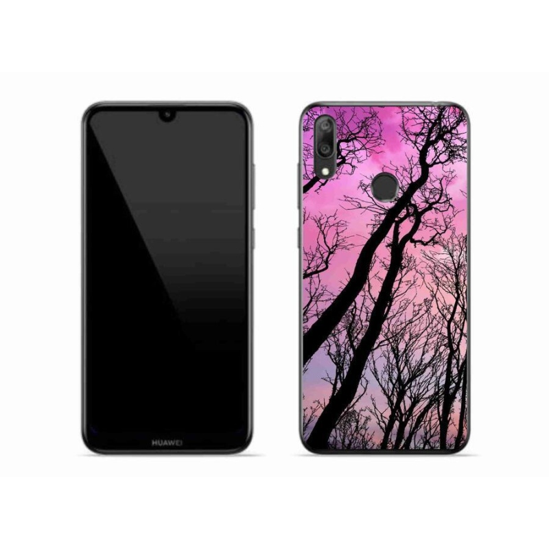 Gél tok mmCase a mobil Huawei Y7 (2019) - kidőlt fákhoz