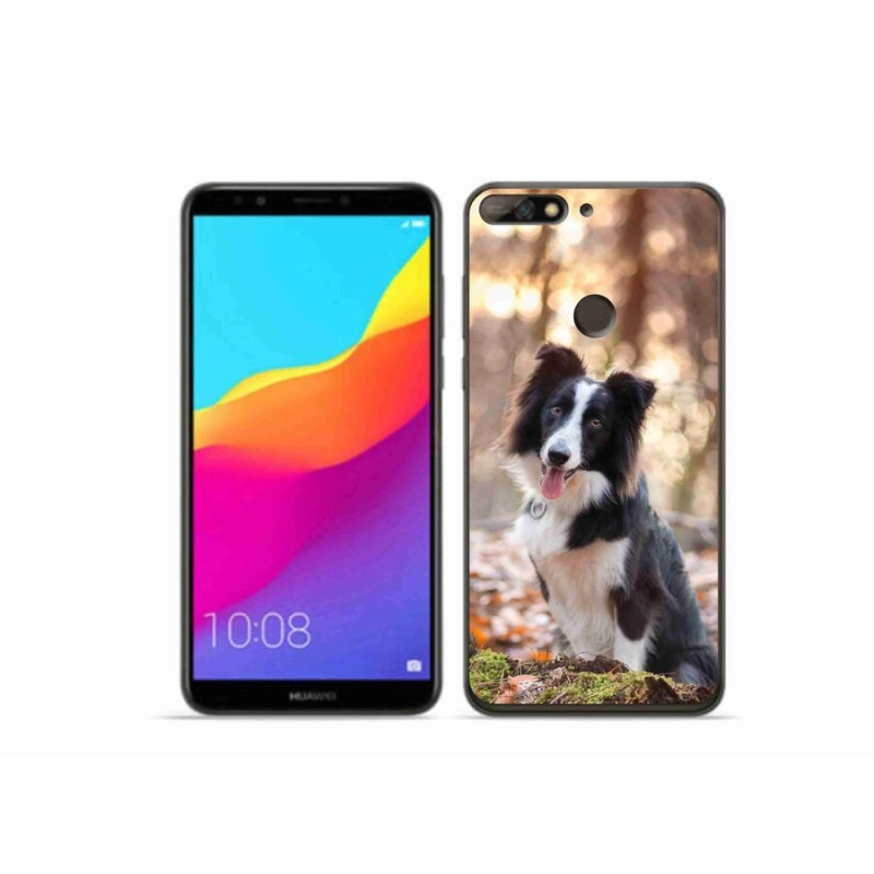 Gél tok mmCase a mobil Huawei Y7 Prime (2018) - border colie 1
