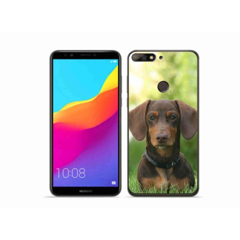 Gél tok mmCase mobiltelefonhoz Huawei Y7 Prime (2018) - barna tacskó