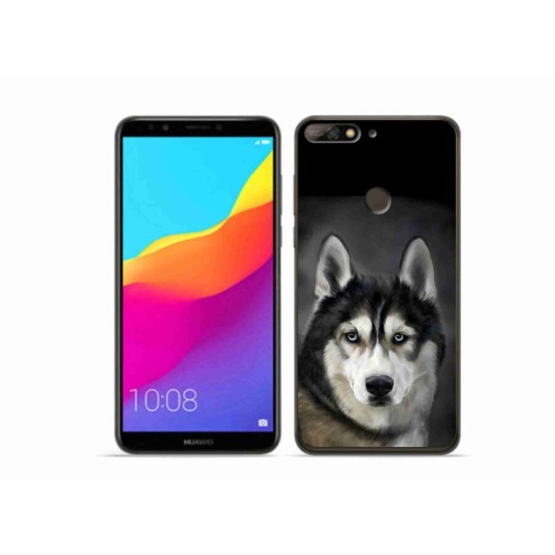 Gél tok mmCase mobil Huawei Y7 Prime (2018) - husky