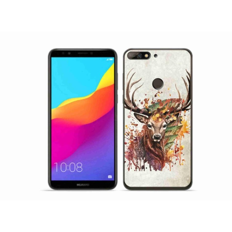 Gél tok mmCase a mobil Huawei Y7 Prime (2018) - szarvas 1