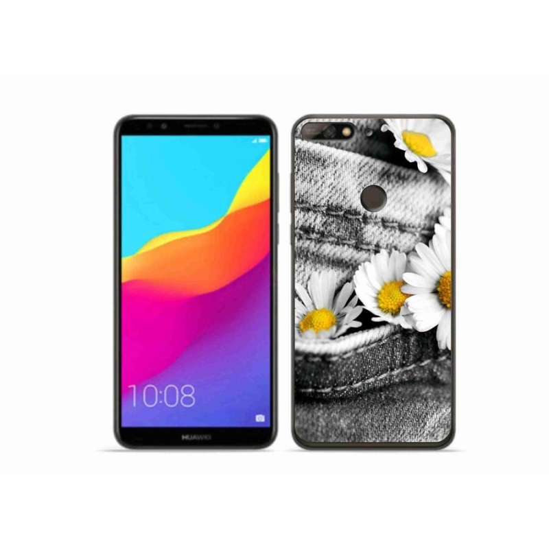 Gél tok mmCase mobiltelefonhoz Huawei Y7 Prime (2018) - százszorszépek