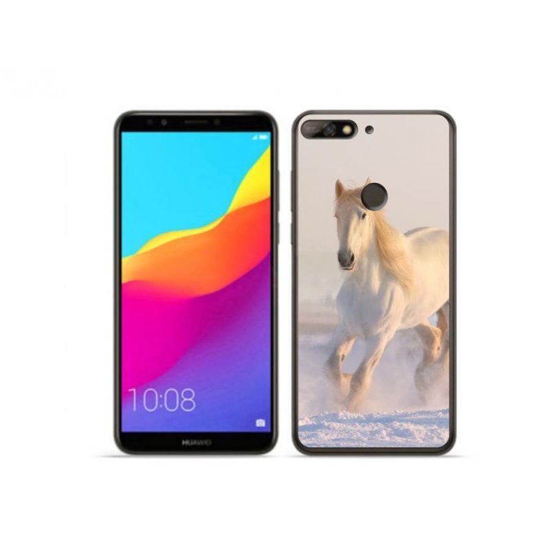 Gél tok mmCase mobil Huawei Y7 Prime (2018) - ló a hóban
