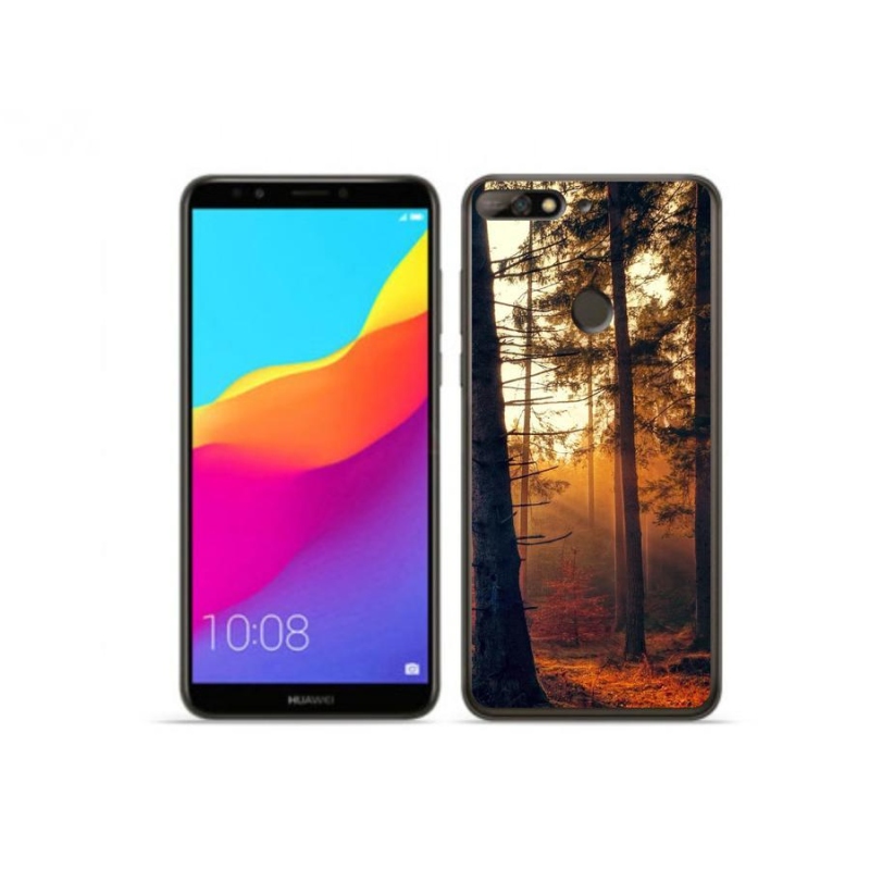 Gél tok mmCase a Huawei Y7 Prime (2018) számára - erdő