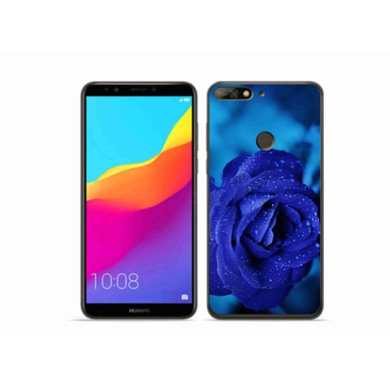 Gél tok mmCase a Huawei Y7 Prime (2018) - kék rózsa