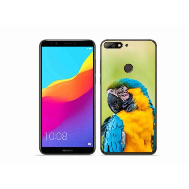 Gél tok mmCase mobiltelefonhoz Huawei Y7 Prime (2018) - papagáj ara 2