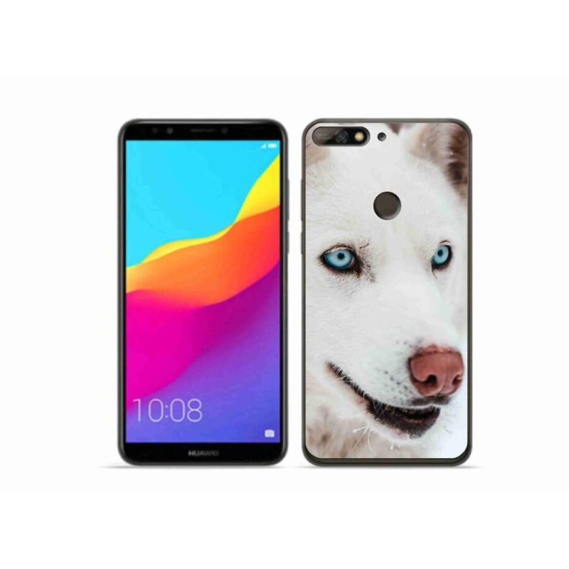 Gél tok mmCase a Huawei Y7 Prime (2018) számára - kutyaszemmel nézve